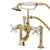Kingston Polished Brass Deck Mount Clawfoot Tub Faucet with Hand Shower CC111T2