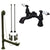 Oil Rubbed Bronze Deck Mount Clawfoot Tub Faucet Package w Drain Supplies Stops CC1132T5system