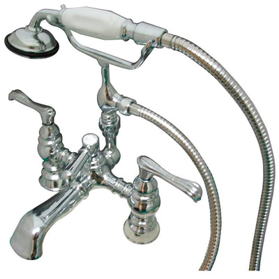 Kingston Brass Chrome Deck Mount Clawfoot Tub Faucet w hand shower CC1152T1