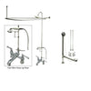 Chrome Clawfoot Tub Faucet Shower Kit with Enclosure Curtain Rod 1152T1CTS