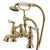 Kingston Polished Brass Deck Mount Clawfoot Tub Faucet w hand shower CC1154T2