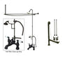 Oil Rubbed Bronze Clawfoot Tub Faucet Shower Kit with Enclosure Curtain Rod 1154T5CTS