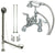 Chrome Deck Mount Clawfoot Tub Faucet w hand shower w Drain Supplies Stops CC1156T1system