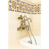Kingston Satin Nickel Wall Mount Clawfoot Tub Faucet w hand shower CC1301T8
