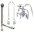 Chrome Wall Mount Clawfoot Tub Faucet w hand shower w Drain Supplies Stops CC1302T1system