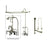 Satin Nickel Clawfoot Tub Faucet Shower Kit with Enclosure Curtain Rod 1303T8CTS