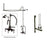 Oil Rubbed Bronze Clawfoot Tub Faucet Shower Kit with Enclosure Curtain Rod 15T5CTS