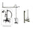 Oil Rubbed Bronze Clawfoot Tub Faucet Shower Kit with Enclosure Curtain Rod 17T5CTS
