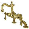Kingston Brass Polished Brass Deck Mount Clawfoot Tub Faucet CC2001T2