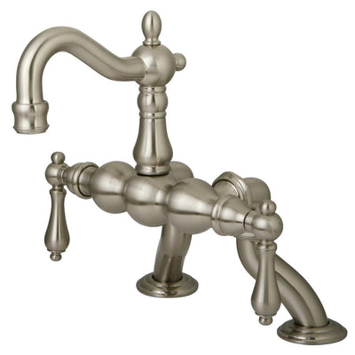 Kingston Brass Satin Nickel Deck Mount Clawfoot Tub Faucet CC2001T8