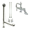 Chrome Deck Mount Clawfoot Tub Faucet Package w Drain Supplies Stops CC2002T1system