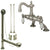 Satin Nickel Deck Mount Clawfoot Tub Faucet Package w Drain Supplies Stops CC2003T8system