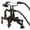 Kingston Oil Rubbed Bronze Deck Mount Clawfoot Tub Faucet w hand shower CC2007T5