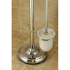 Kingston Brass Chrome pedestal freestanding Toilet Paper and Brush Holder CC2011