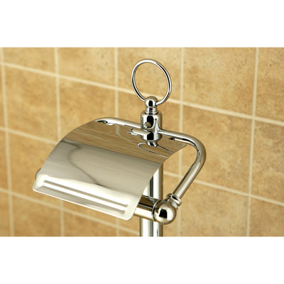 Kingston Brass Chrome pedestal freestanding Toilet Paper and Brush Holder CC2011