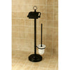 Oil Rubbed Bronze pedestal freestanding Toilet Paper & Brush Holder CC2015