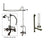 Oil Rubbed Bronze Clawfoot Tub Faucet Shower Kit with Enclosure Curtain Rod 209T5CTS