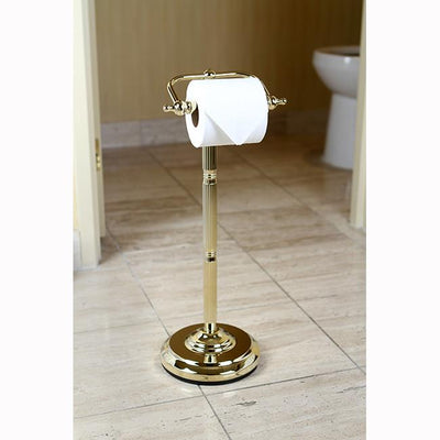 Polished Brass Georgian pedestal free standing toilet paper holder CC2102