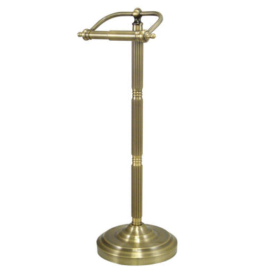Vintage Brass Georgian pedestal free standing toilet paper holder CC2103