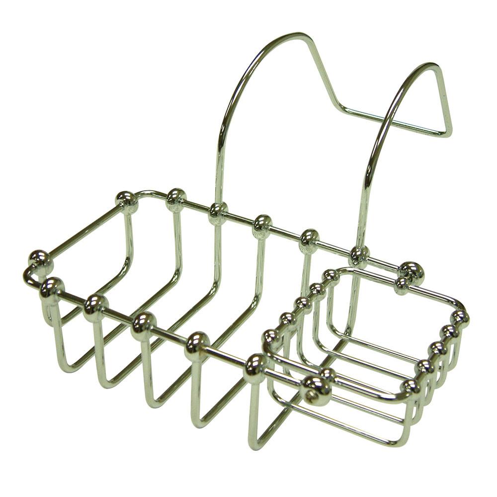 Buoluty Clawfoot Tub Shower Caddy(Shower Rod Not Included),Clawfoot Tub  Accessories,Tub Caddy,SUS304 Stainless Steel Shower Shelves,Clawfoot Tub  Soap