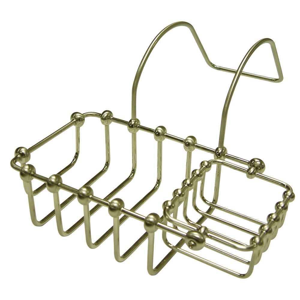 Buoluty Clawfoot Tub Shower Caddy(Shower Rod Not Included),Clawfoot Tub  Accessories,Tub Caddy,SUS304 Stainless Steel Shower Shelves,Clawfoot Tub  Soap