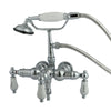 Kingston Brass Chrome Wall Mount Clawfoot Tub Faucet w hand shower CC22T1