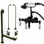 Oil Rubbed Bronze Wall Mount Clawfoot Bath Tub Faucet w Hand Shower Package CC23T5system