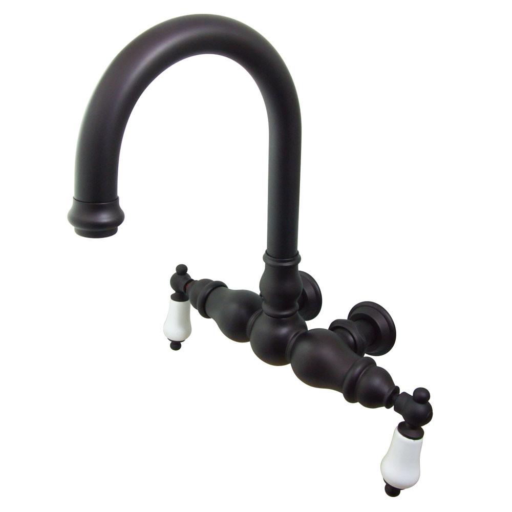 Kingston Brass Oil Rubbed Bronze Wall Mount Clawfoot Tub Faucet CC3005T5