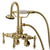 Kingston Polished Brass Wall Mount Clawfoot Tub Faucet w hand shower CC301T2