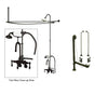 Oil Rubbed Bronze Clawfoot Tub Faucet Shower Kit with Enclosure Curtain Rod 301T5CTS