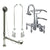 Chrome Wall Mount Clawfoot Bath Tub Filler Faucet w Hand Shower Package CC302T1system