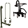 Oil Rubbed Bronze Wall Mount Clawfoot Tub Faucet w hand shower System Package CC303T5system