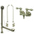 Satin Nickel Wall Mount Clawfoot Bath Tub Filler Faucet Package CC31T8system