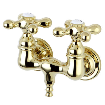 Kingston Brass Polished Brass Wall Mount Clawfoot Tub Filler Faucet CC37T2