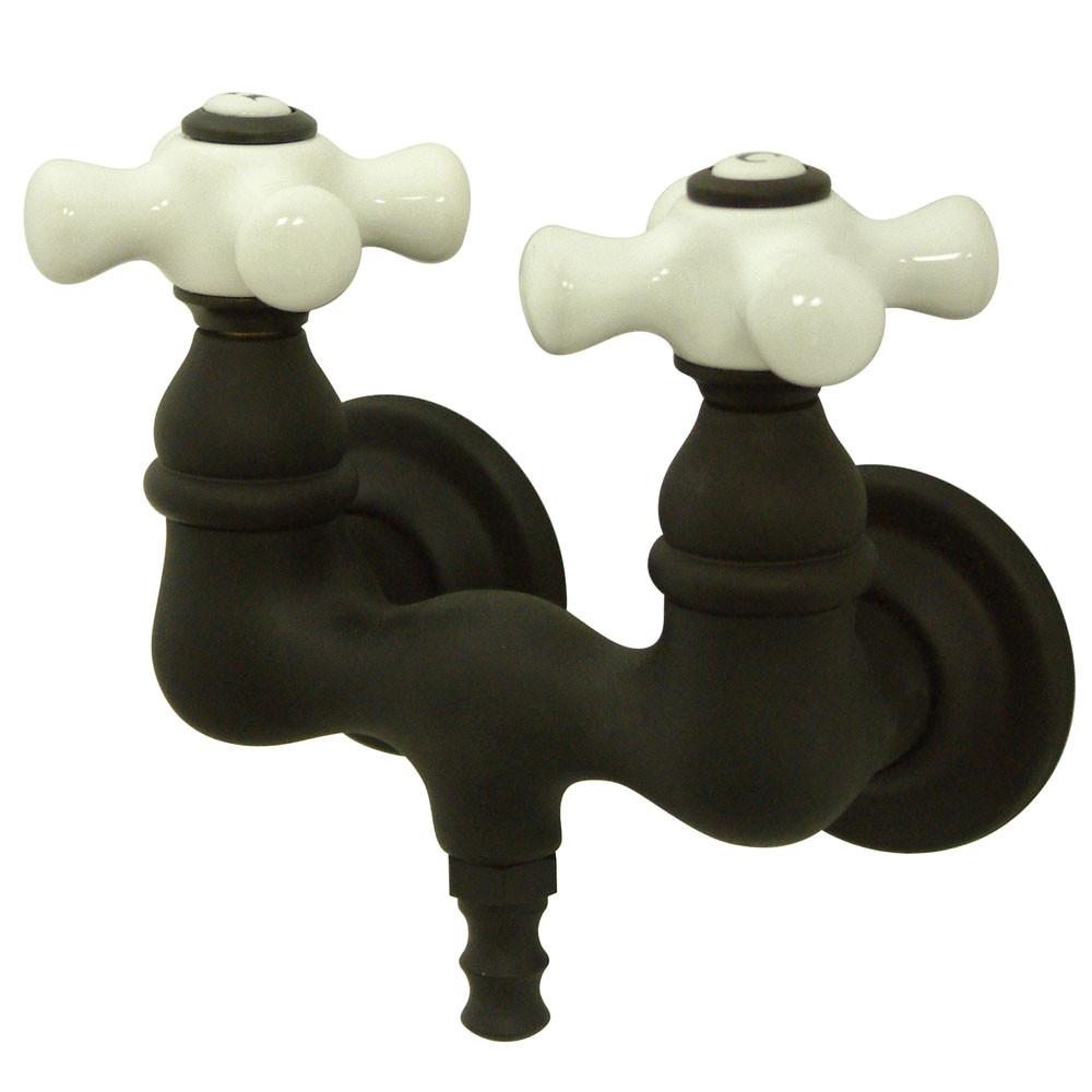 Kingston Brass Oil Rubbed Bronze Wall Mount Clawfoot Tub Filler Faucet CC39T5