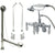 Chrome Wall Mount Clawfoot Tub Faucet w hand shower w Drain Supplies Stops CC422T1system