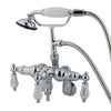 Kingston Brass Chrome Wall Mount Clawfoot Tub Faucet w hand shower CC424T1