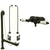 Oil Rubbed Bronze Wall Mount Clawfoot Tub Faucet Package w Drain Supplies Stops CC43T5system