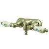 Kingston Brass Satin Nickel Wall Mount Clawfoot Tub Faucet CC43T8
