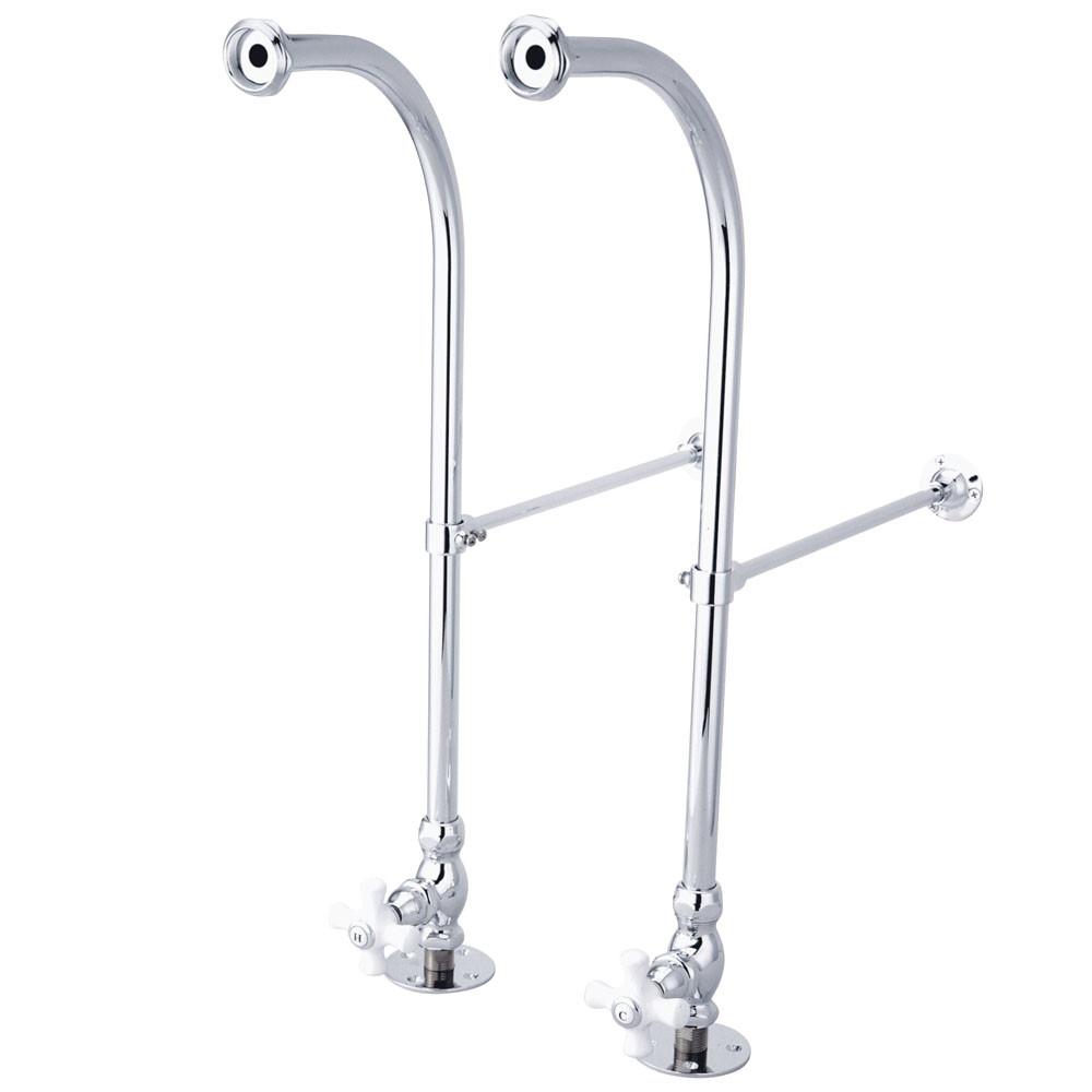 Kingston Brass Chrome Freestanding Bath tub Supply Lines with Stops CC451CX