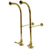 Polished Brass Freestanding Clawfoot Faucet Supply Lines w stops CC452ML