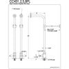 Kingston Polished Brass Freestanding Bath tub Supply Lines with Stops CC452PL