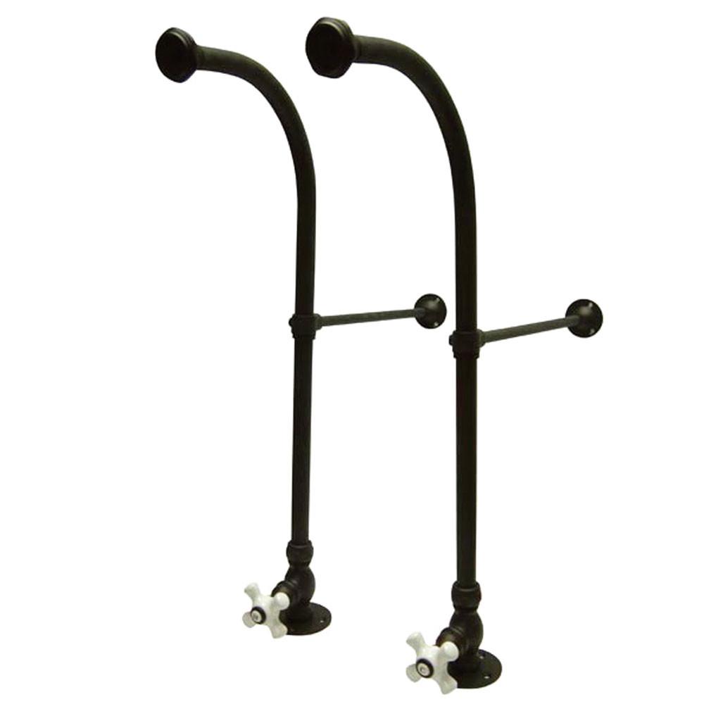 Kingston Oil Rubbed Bronze Freestanding Bath tub Supply Lines with Stops CC455CX