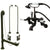 Oil Rubbed Bronze Wall Mount Clawfoot Tub Faucet Package w Drain Supplies Stops CC459T5system