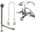 Chrome Wall Mount Clawfoot Tub Faucet w hand shower w Drain Supplies Stops CC460T1system