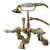 Kingston Polished Brass Wall Mount Clawfoot Tub Faucet w hand shower CC461T2