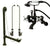 Oil Rubbed Bronze Wall Mount Clawfoot Tub Faucet Package w Drain Supplies Stops CC465T5system