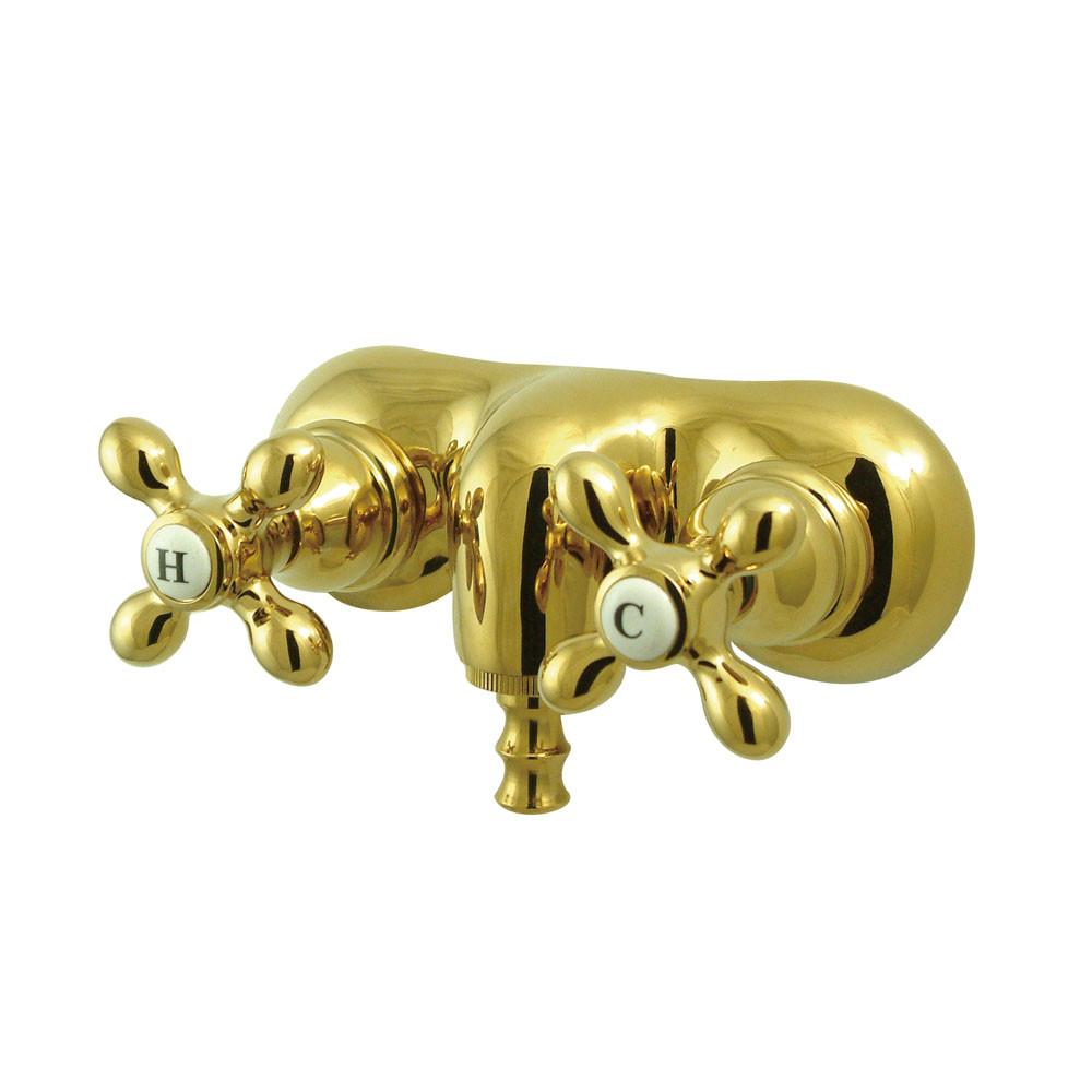 Kingston Brass Polished Brass Wall Mount Clawfoot Tub Faucet CC47T2