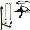 Oil Rubbed Bronze Wall Mount Clawfoot Tub Faucet w Hand Shower Package CC553T5system