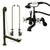 Oil Rubbed Bronze Wall Mount Clawfoot Bathtub Faucet w Hand Shower Package CC59T5system